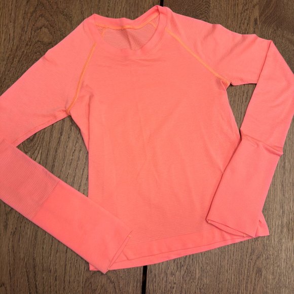 EUC Lululemon Swiftly Tech Long Sleeve 2.0 *Race Length Sunset Size 2 - Picture 3 of 3